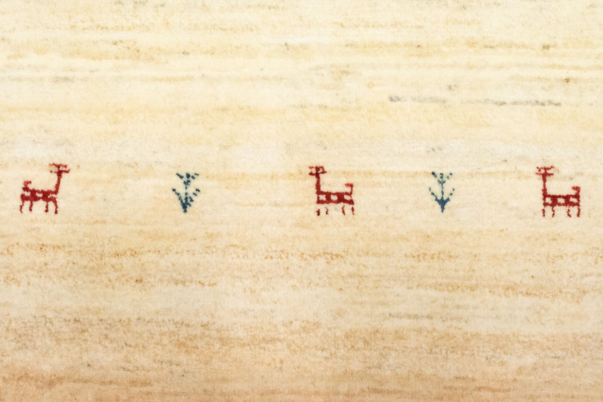 Alfombra de pasillo Alfombra Gabbeh - Persa - 215 x 75 cm - beige