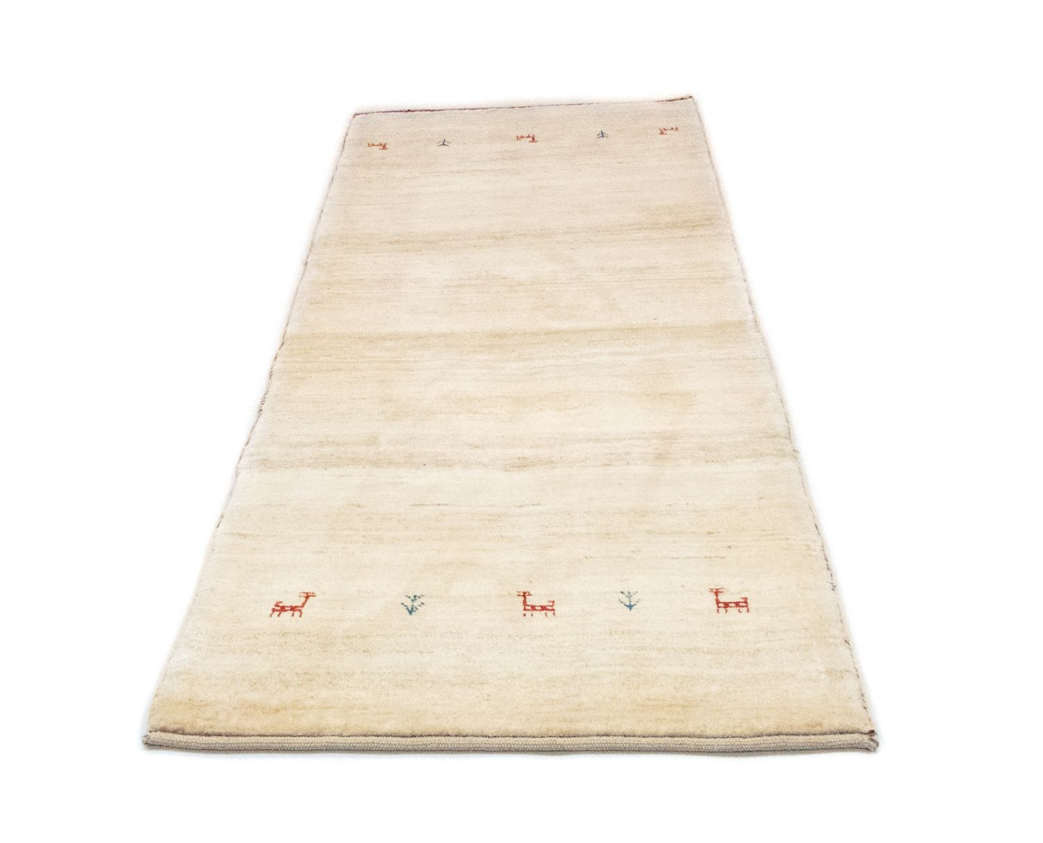 Alfombra de pasillo Alfombra Gabbeh - Persa - 215 x 75 cm - beige
