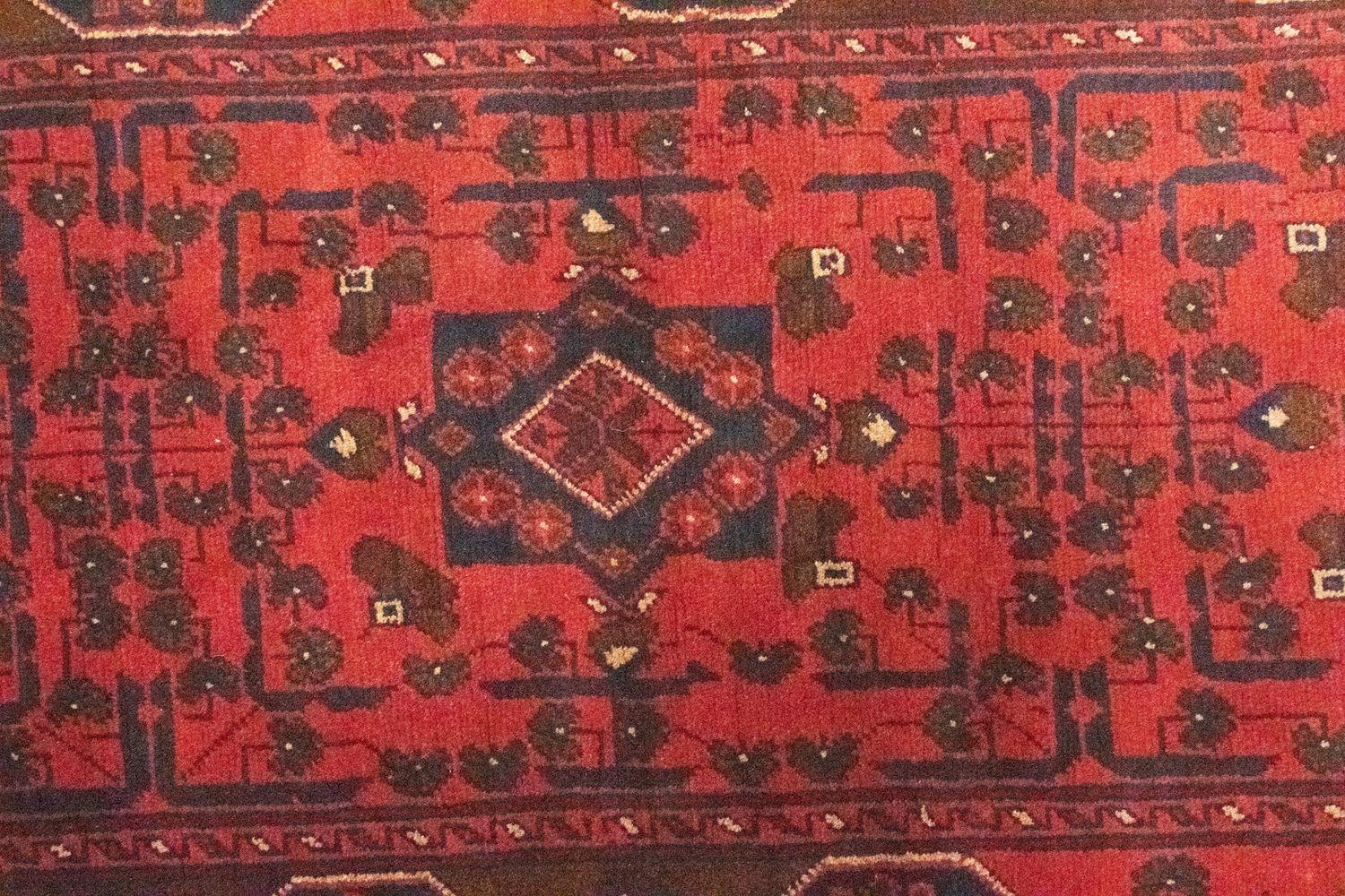 Alfombra de pasillo Alfombra afgana - Kunduz - 295 x 75 cm - rojo