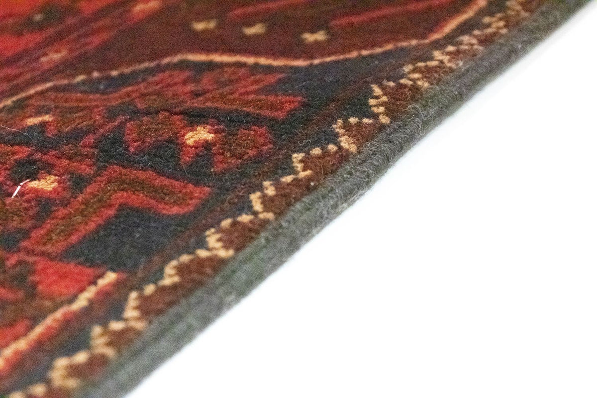 Alfombra de pasillo Alfombra afgana - Kunduz - 295 x 75 cm - rojo