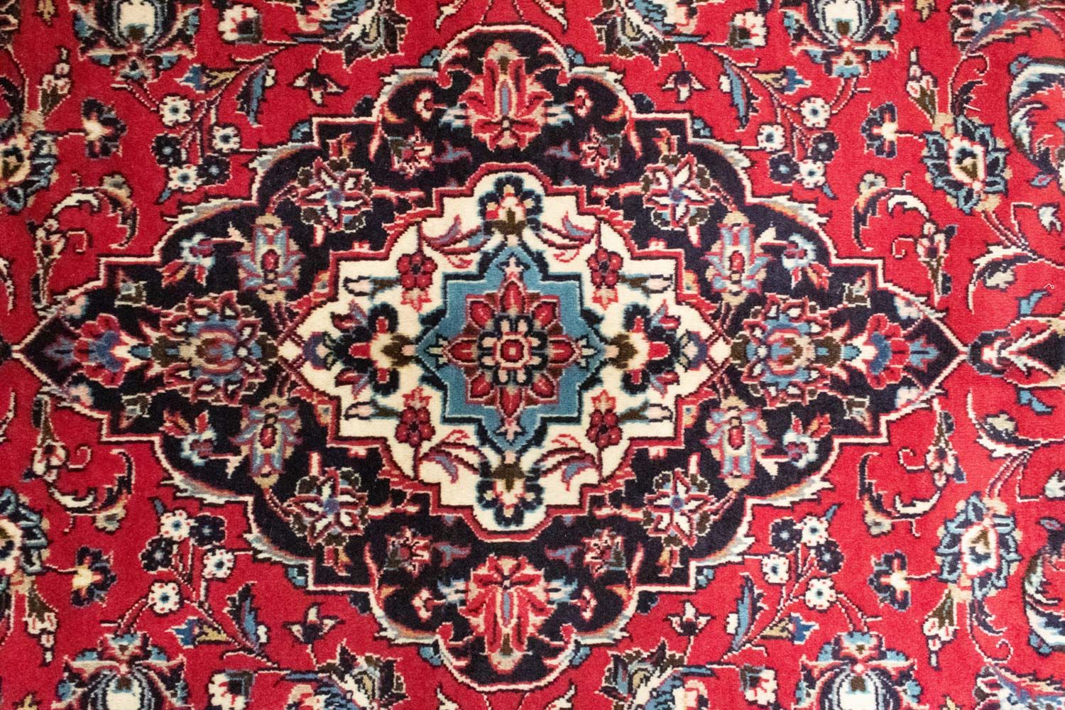 Alfombra persa - Keshan - 310 x 190 cm - rojo