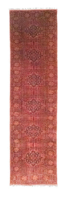 Alfombra de pasillo Alfombra afgana - Kunduz - 390 x 82 cm - rojo