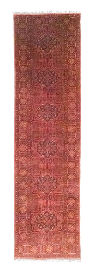 Alfombra de pasillo Alfombra afgana - Kunduz - 390 x 82 cm - rojo