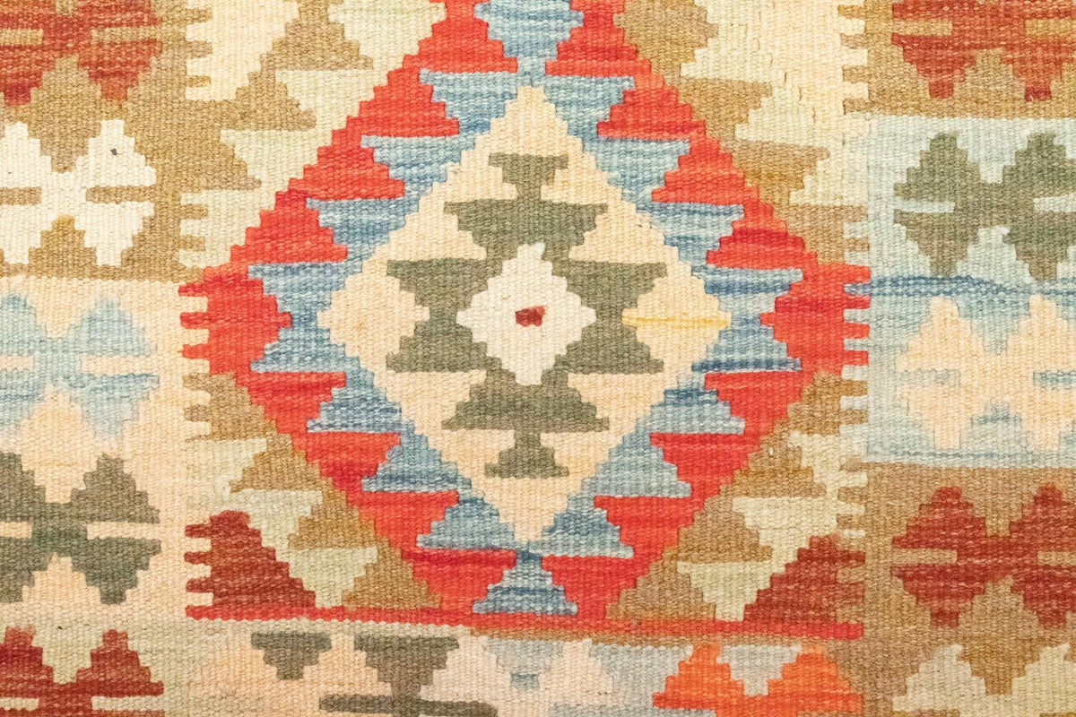 Alfombra de pasillo Alfombra Kelim - Oriental - 396 x 81 cm - rojo