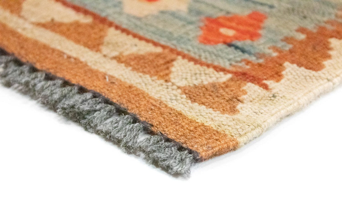 Alfombra de pasillo Alfombra Kelim - Oriental - 395 x 84 cm - marrón