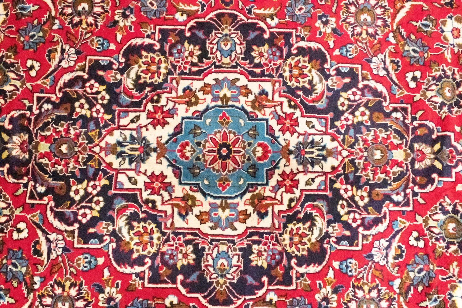 Alfombra persa - Keshan - 304 x 210 cm - rojo