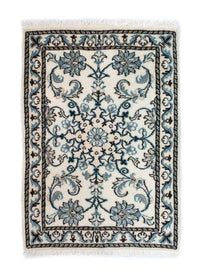 Alfombra persa - Nain - 82 x 54 cm - blanco natural