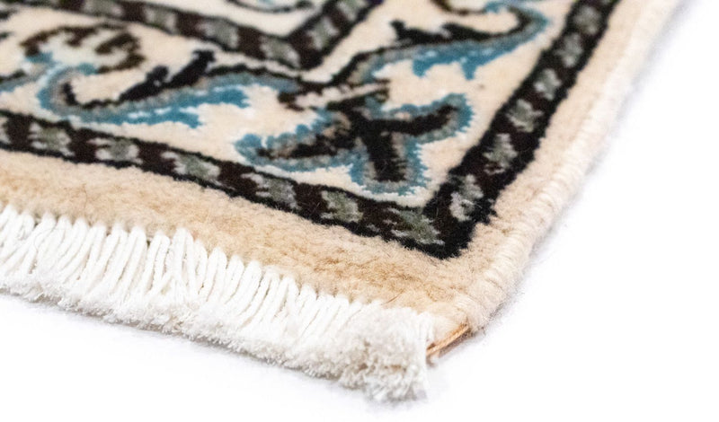 Alfombra persa - Nain - 82 x 54 cm - blanco natural