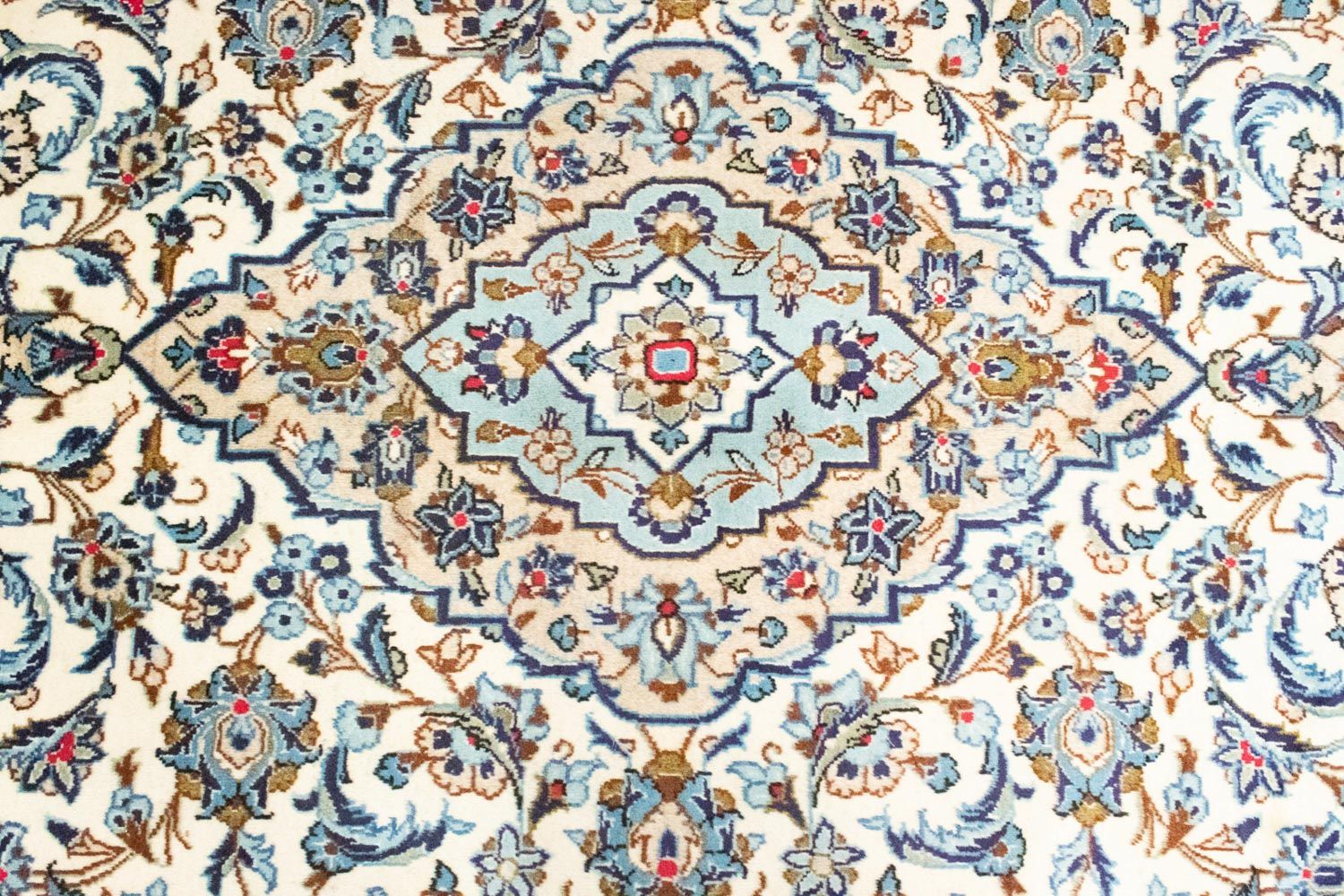 Alfombra persa - Keshan - 306 x 195 cm - beige