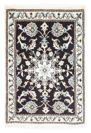 Alfombra persa - Nain - 84 x 58 cm - azul oscuro