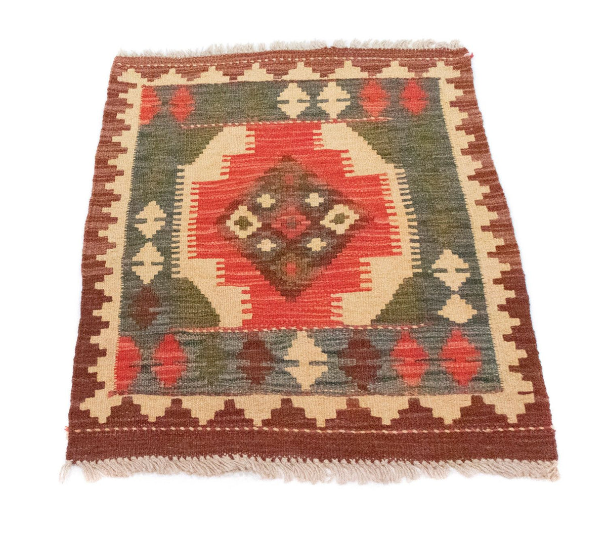 Alfombra Kelim - Oriental - 90 x 60 cm - naranja