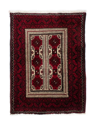 Alfombra Belutsch - 95 x 70 cm - rojo