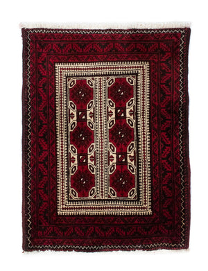 Alfombra Belutsch - 95 x 70 cm - rojo