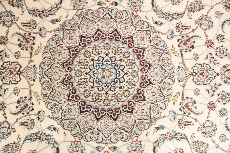 Alfombra Persa - Nain - Real - 304 x 200 cm - blanco natural