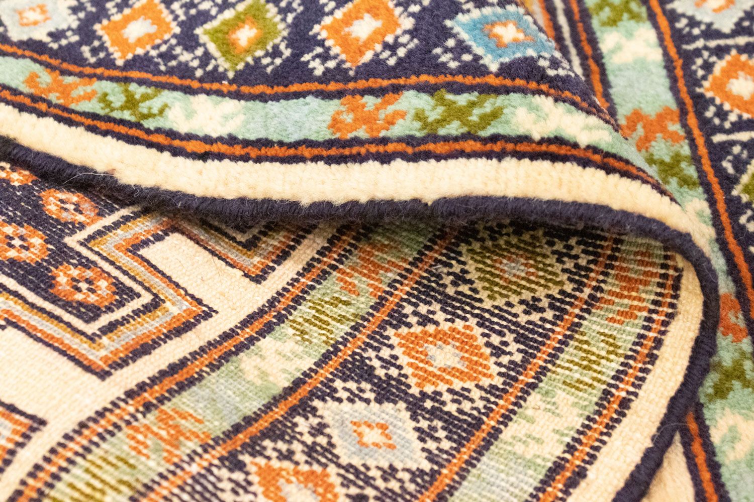 Alfombra Turkaman - 93 x 63 cm - azul