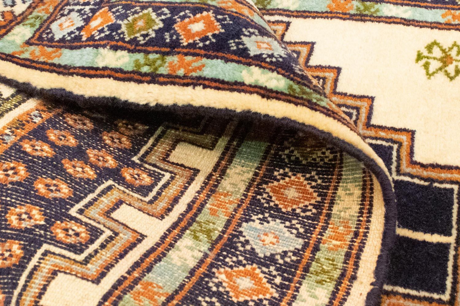 Alfombra Turkaman - 91 x 64 cm - azul