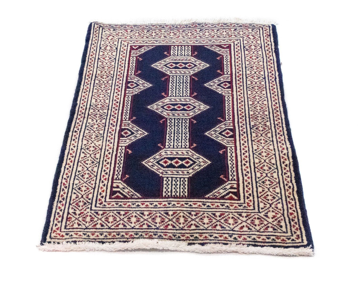 Alfombra Turkaman - 88 x 62 cm - azul
