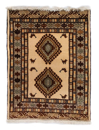 Alfombra Turkaman - 87 x 64 cm - azul