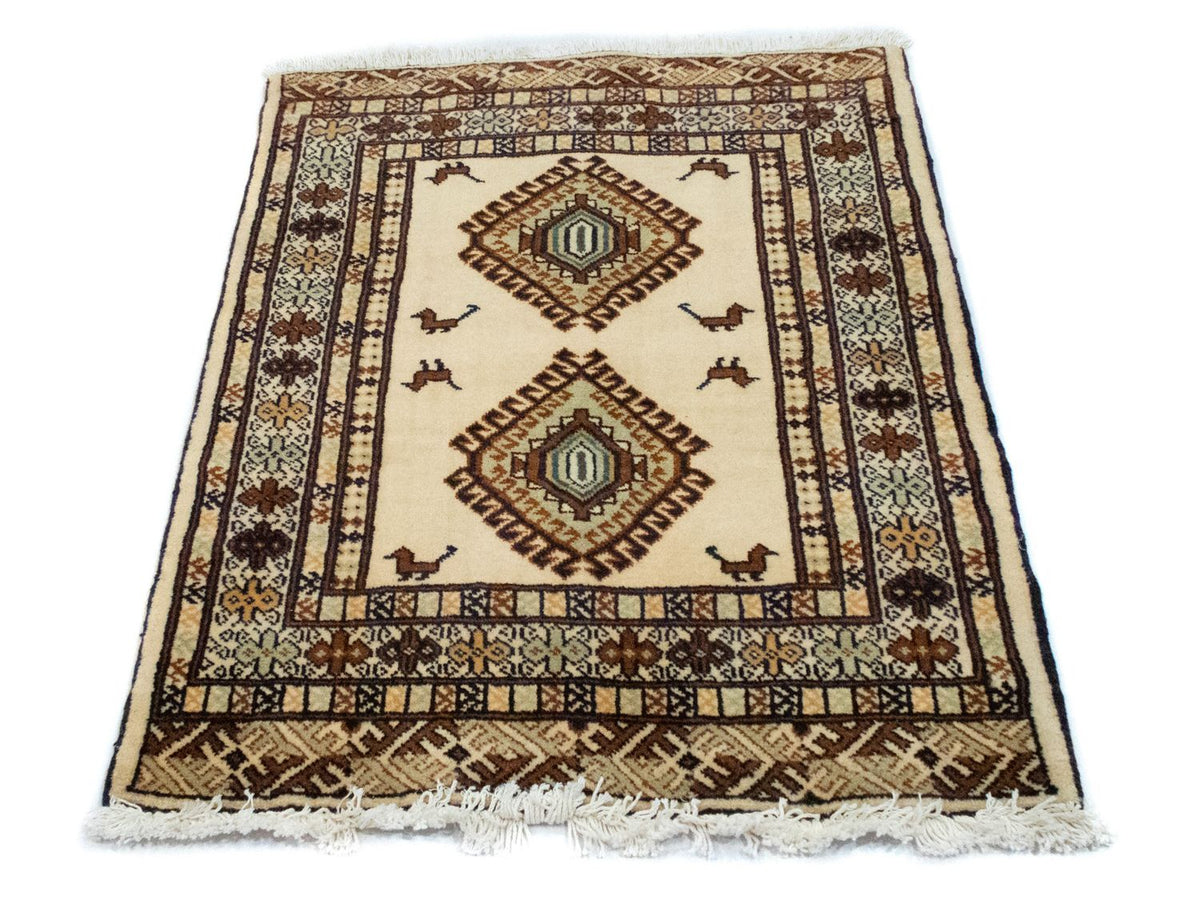 Alfombra Turkaman - 87 x 64 cm - azul