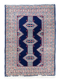 Alfombra Turkaman - 90 x 62 cm - azul