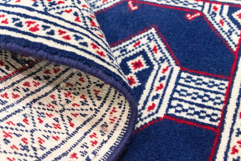 Alfombra Turkaman - 90 x 62 cm - azul