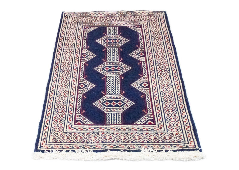 Alfombra Turkaman - 90 x 62 cm - azul