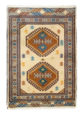 Alfombra Turkaman - 89 x 64 cm - azul