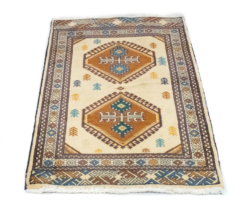 Alfombra Turkaman - 89 x 64 cm - azul