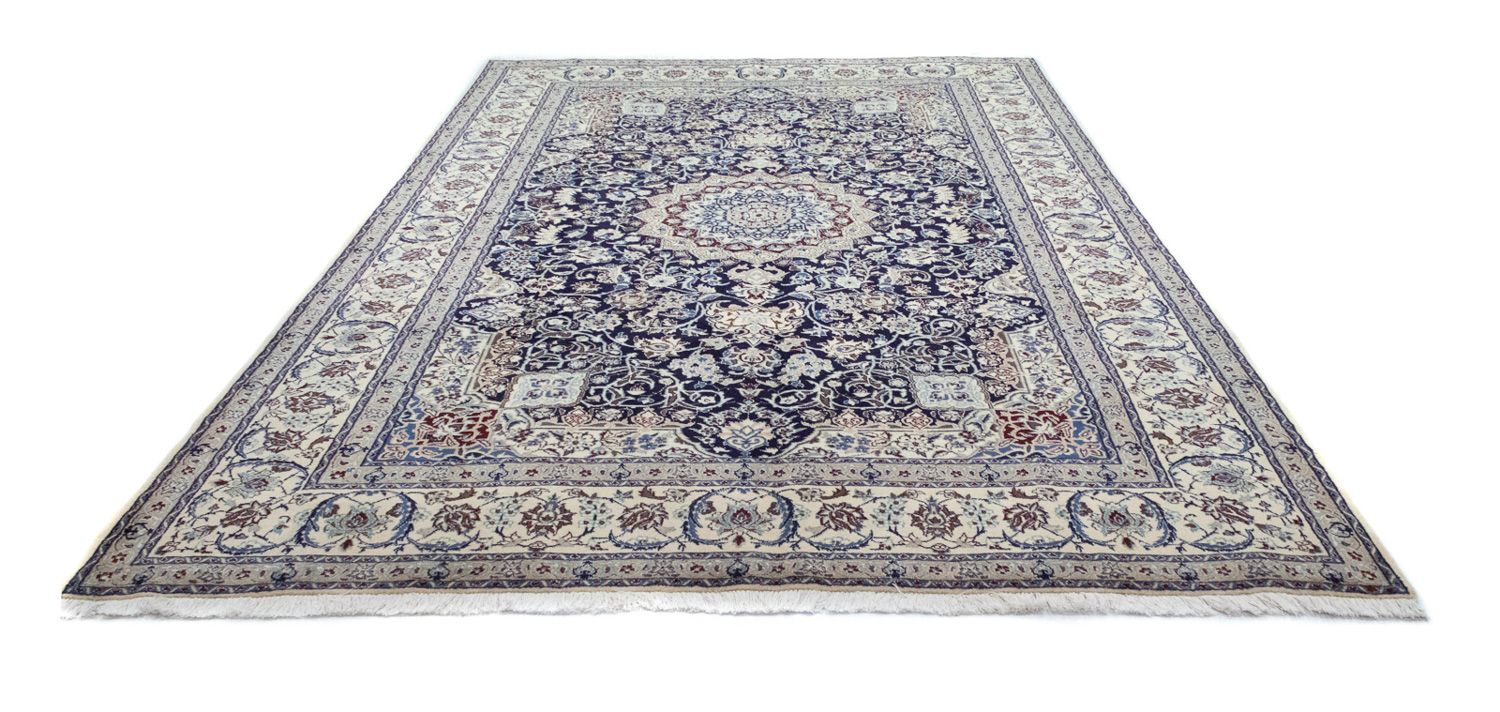 Alfombra Persa - Nain - Real - 300 x 200 cm - azul oscuro