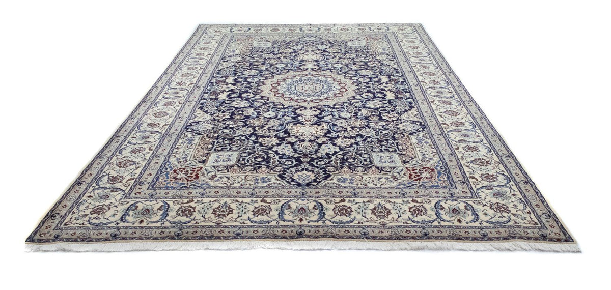 Alfombra Persa - Nain - Real - 300 x 200 cm - azul oscuro
