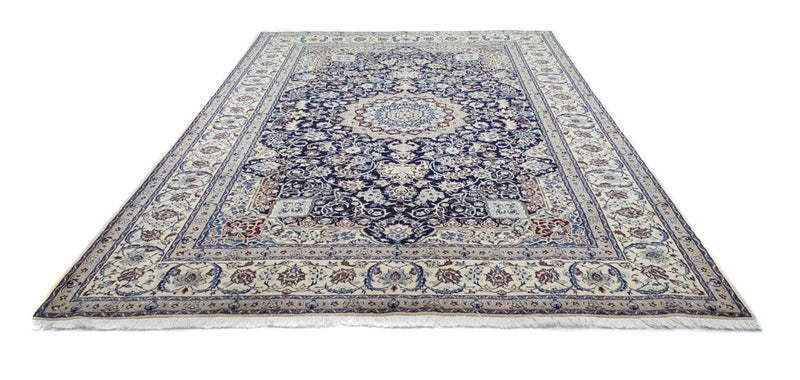 Alfombra Persa - Nain - Real - 300 x 200 cm - azul oscuro
