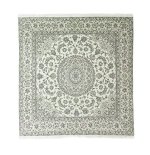Alfombra Persa - Nain - Real cuadrado  - 255 x 242 cm - blanco natural