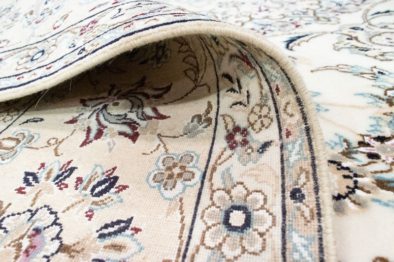 Alfombra Persa - Nain - Real cuadrado  - 255 x 242 cm - blanco natural