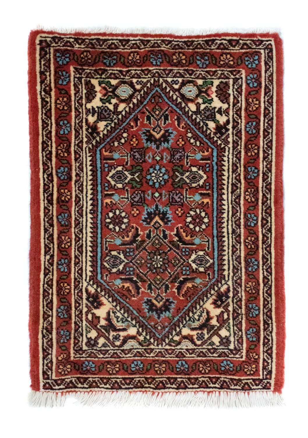 Alfombra persa - Bidjar - 60 x 40 cm - rojo
