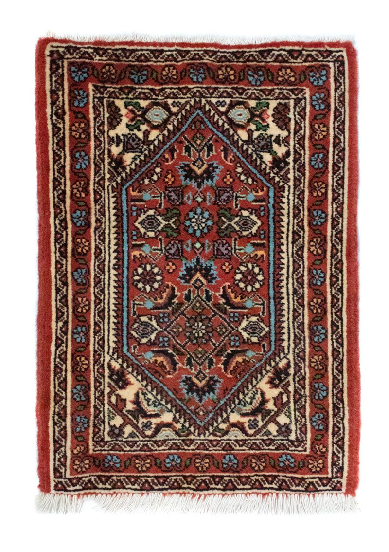 Alfombra persa - Bidjar - 60 x 40 cm - rojo
