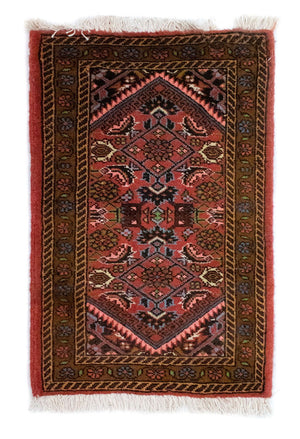 Alfombra persa - Bidjar - 60 x 40 cm - marrón