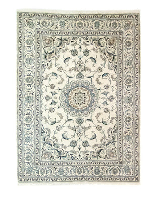 Alfombra persa - Nain - 280 x 198 cm - blanco natural