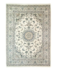 Alfombra persa - Nain - 280 x 198 cm - blanco natural