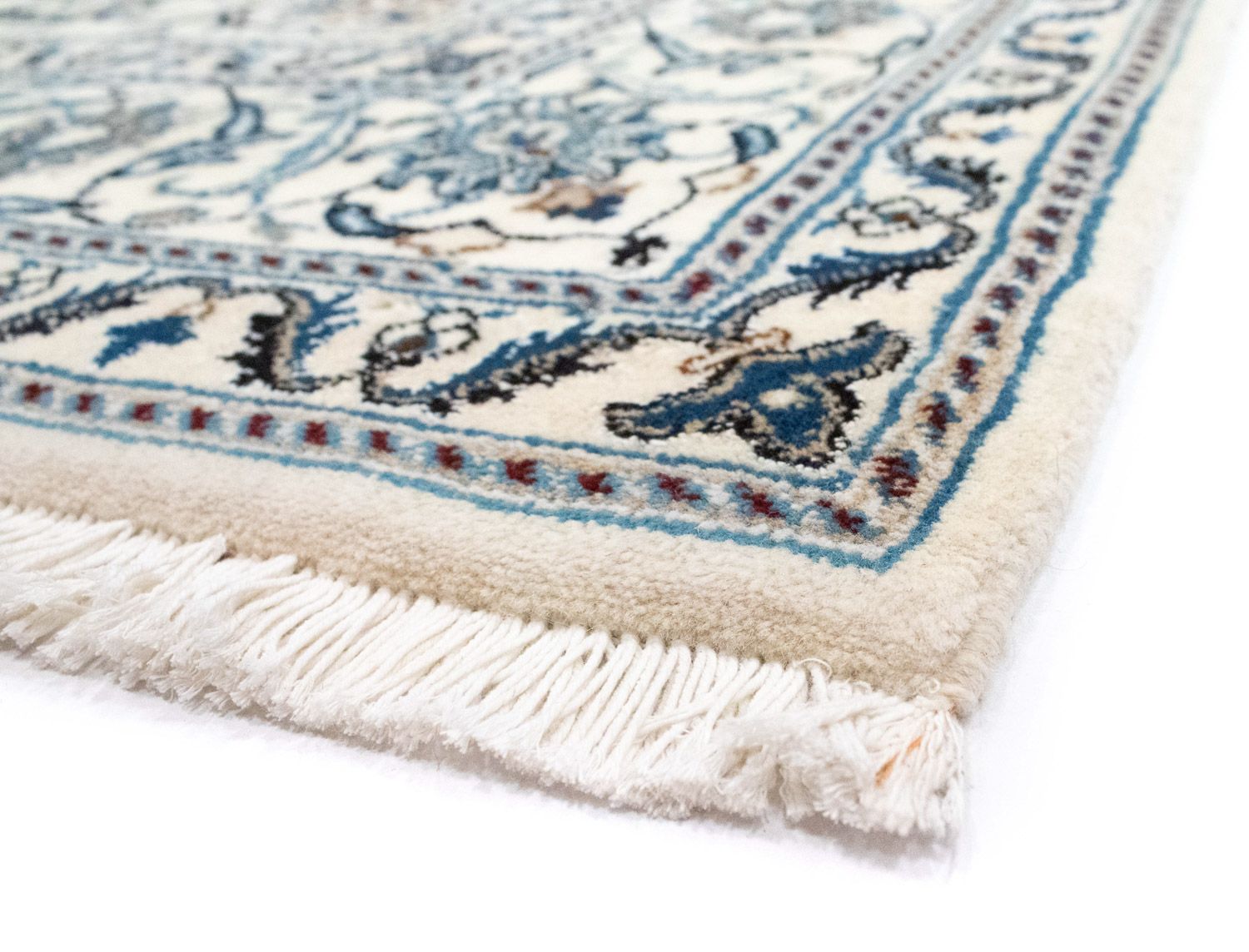 Alfombra persa - Nain - 280 x 198 cm - blanco natural