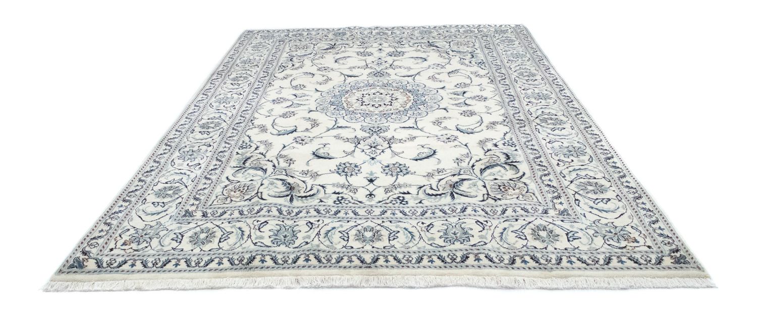 Alfombra persa - Nain - 280 x 198 cm - blanco natural
