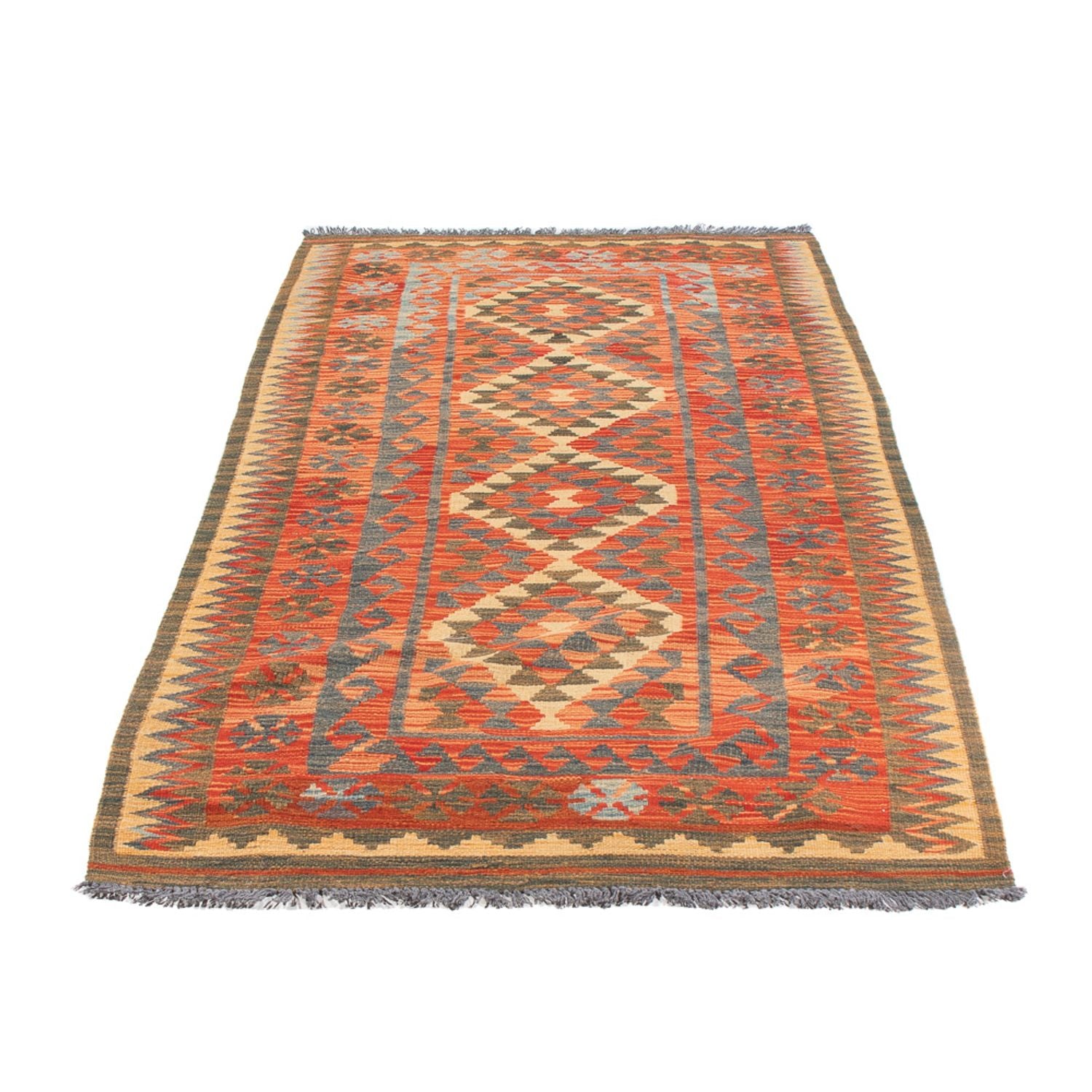 Alfombra de pasillo Alfombra Kelim - Splash - 206 x 98 cm - multicolor