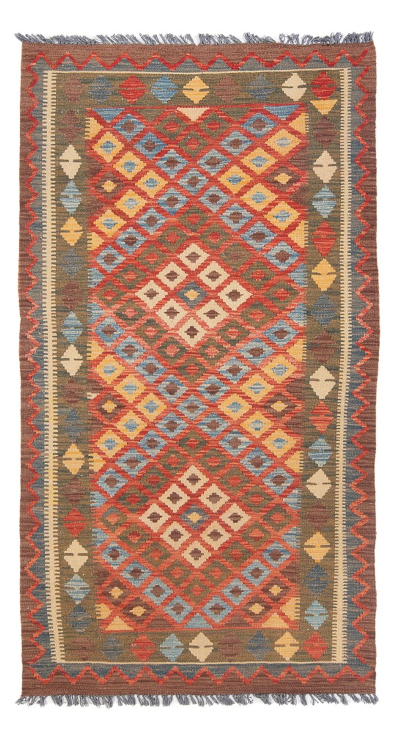 Alfombra de pasillo Alfombra Kelim - Splash - 207 x 101 cm - multicolor