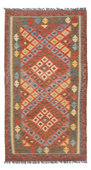 Alfombra de pasillo Alfombra Kelim - Splash - 207 x 101 cm - multicolor