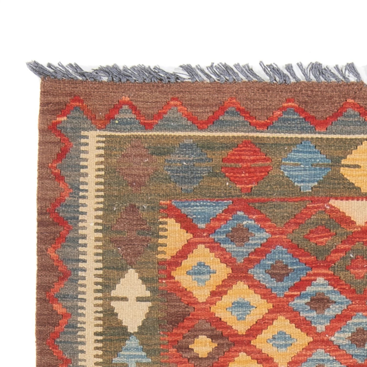 Alfombra de pasillo Alfombra Kelim - Splash - 207 x 101 cm - multicolor