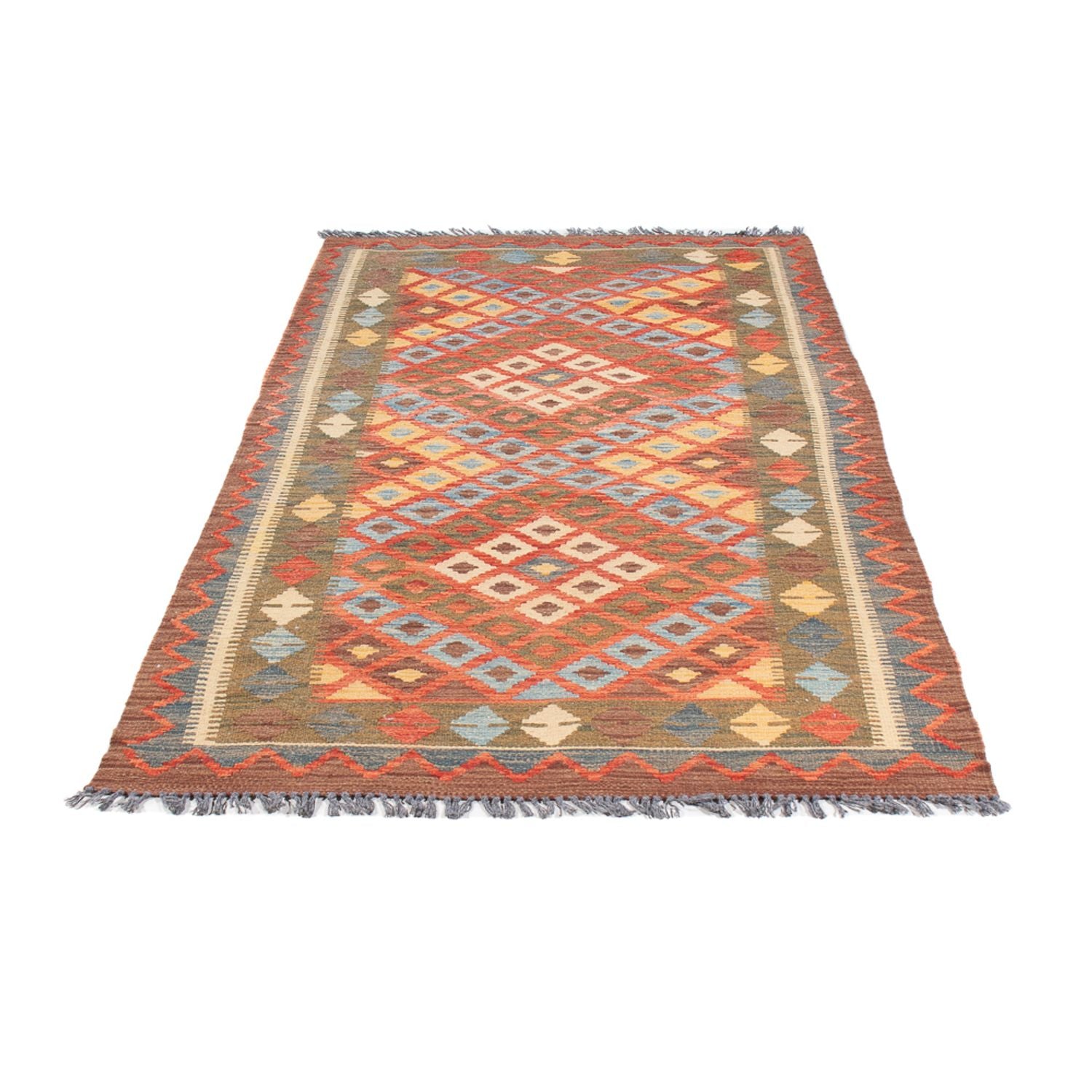 Alfombra de pasillo Alfombra Kelim - Splash - 207 x 101 cm - multicolor