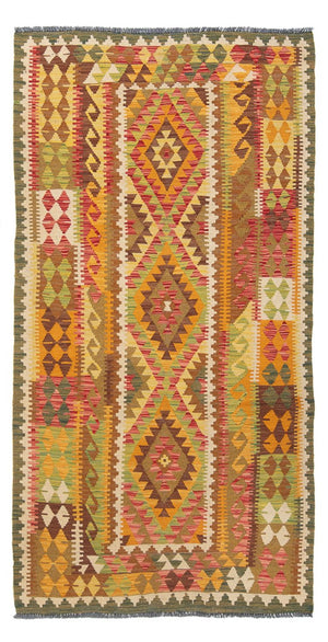 Alfombra de pasillo Alfombra Kelim - Splash - 231 x 123 cm - multicolor