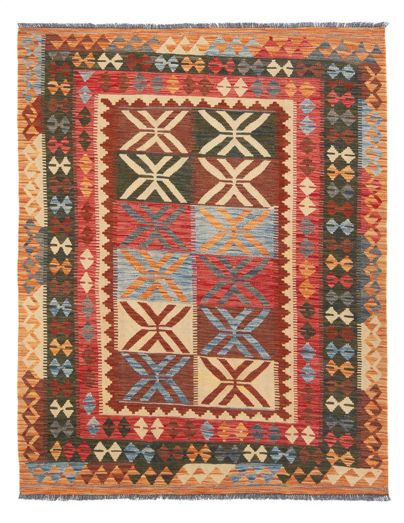 Alfombra Kelim - Splash - 204 x 158 cm - multicolor