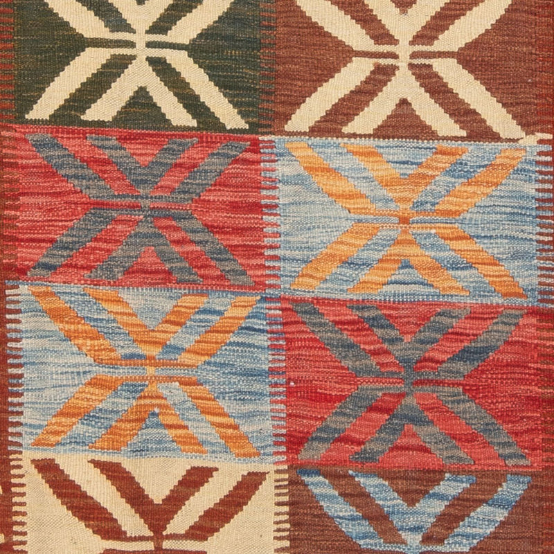 Alfombra Kelim - Splash - 204 x 158 cm - multicolor