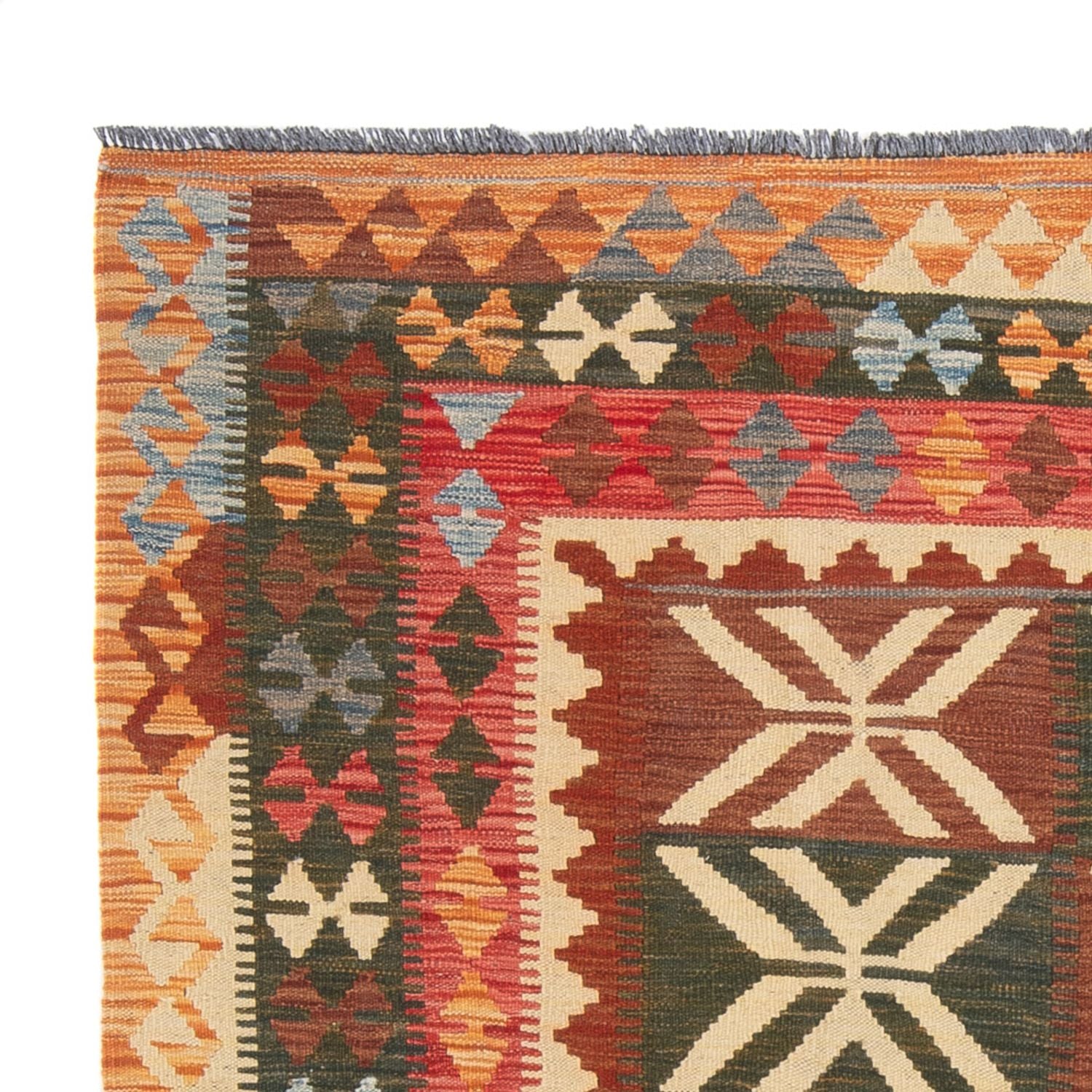 Alfombra Kelim - Splash - 204 x 158 cm - multicolor