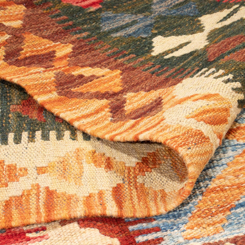 Alfombra Kelim - Splash - 204 x 158 cm - multicolor
